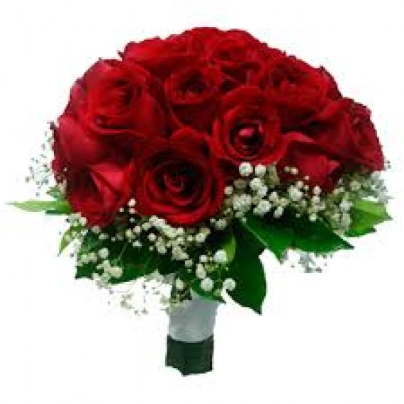 Buquê de Noiva com Rosas Vermelhas
